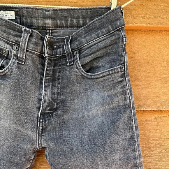 Levi’s Faded Black Distressed Skinny Mid Rise Jeans Size 29 - Picture 6 of 13